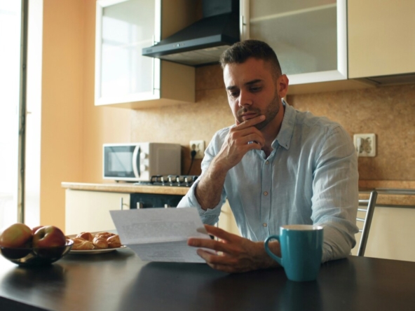 Buyer reviewing electricity bills and energy efficiency before purchasing a property